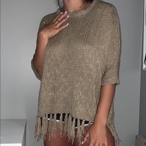 Brown knitted sweater
